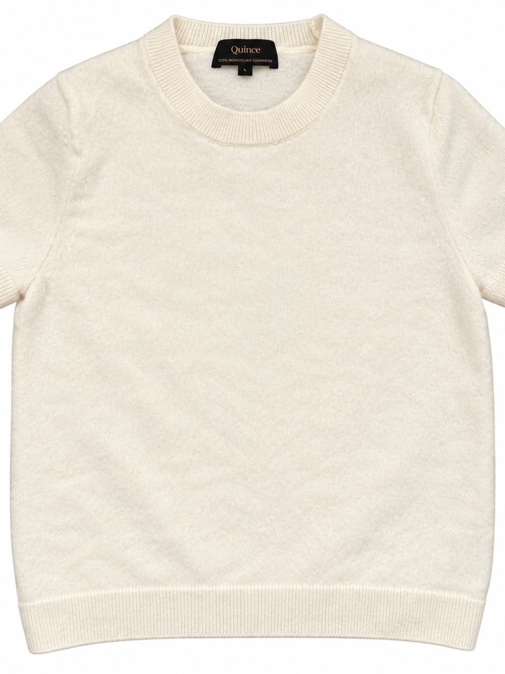 Quince Women’s Cream Short-Sleeve Cashmere Tee